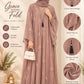 Dusty Rose Floral Embroidered Abaya – Premium Tassel | Haya by Faria