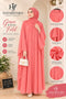 Coral Pink Abaya – Classic Neck Design & Flared Sleeves | Haya by Faria