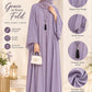 Lavender Embroidered Abaya – Classic Neck Design | Haya by Faria