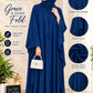 Navy Blue Abaya – Classic Neck Design | Haya by Faria