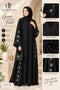 Black Embroidered Abaya – Classic Neck Design | Haya by Faria