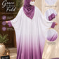 White & Purple Ombre Abaya – Classic Neck | Haya by Faria