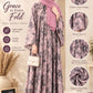 Blush Pink Printed Abaya – Classic Neck Design | Haya by Faria