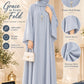 Powder Blue Abaya – Classic Neck Design | Haya by Faria